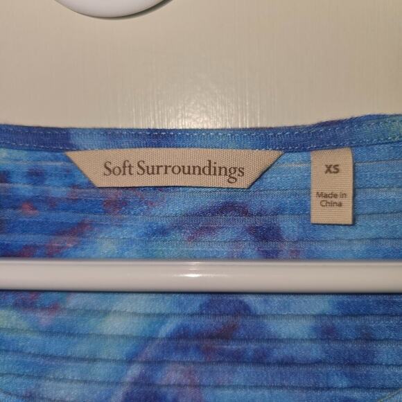 Soft Surroundings Watercolor Textured Ribbed Long-Sleeve Tunic - Picture 4 of 5